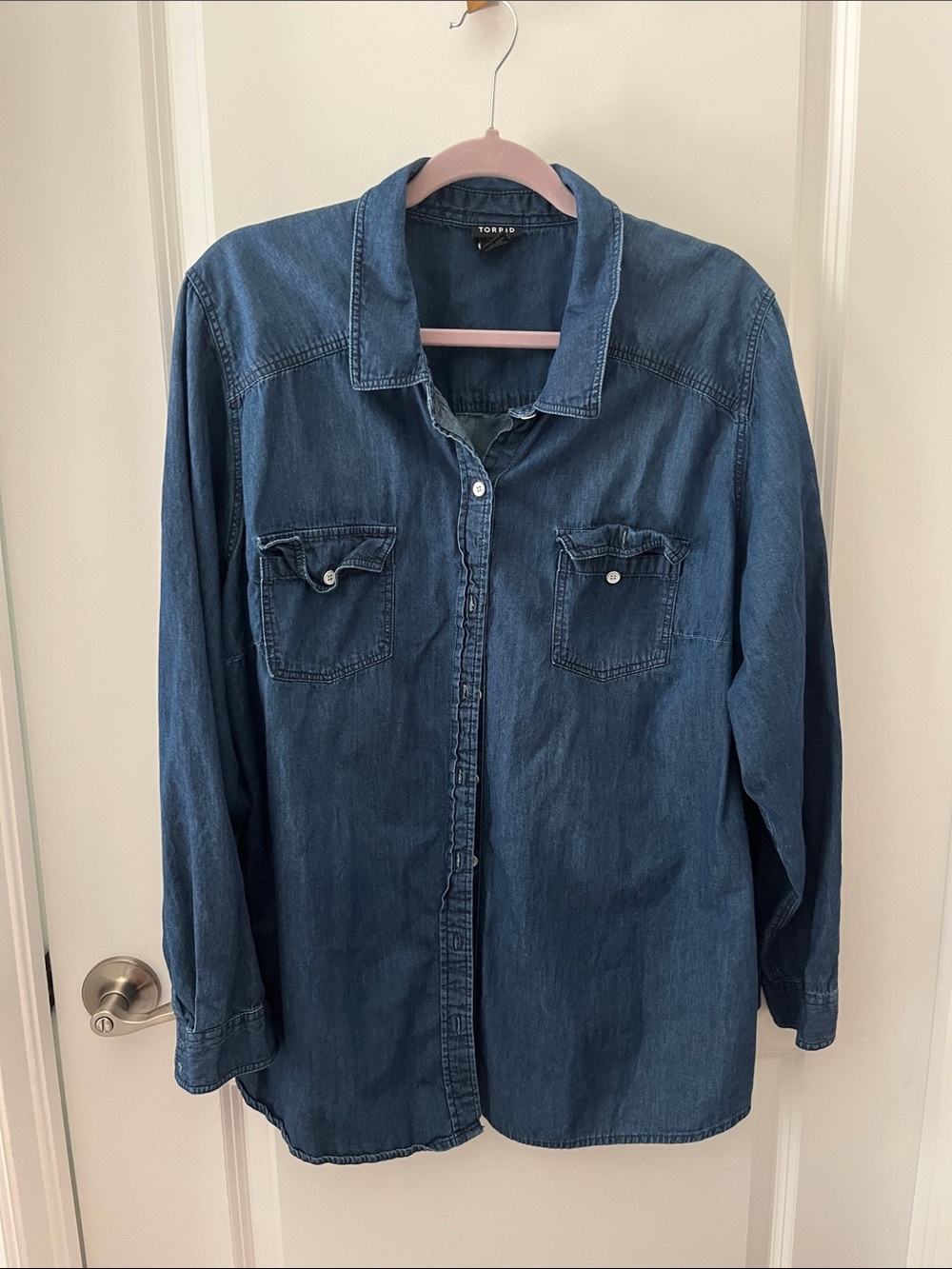 torrid Indigo Denim Button-Front Shirt Jacket